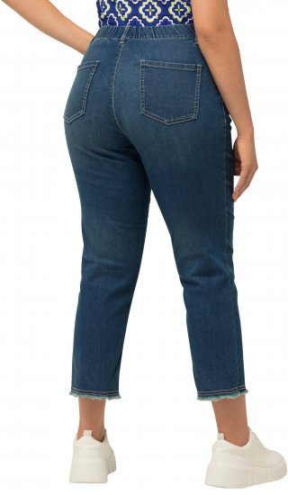 Ulla Popken Cropped Narrow Leg Jeans Blue Denim - Džinsi & Bikses Lielos Izmēros – Plus Size - 