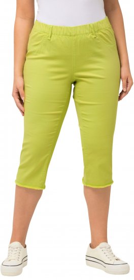 Ulla Popken Stretch Fit Raw Hem Capris Pistachio - Džinsi & Bikses Lielos Izmēros – Plus Size - 
