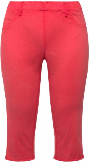 Ulla Popken Stretch Fit Raw Hem Capris Dark Coral - Džinsi & Bikses Lielos Izmēros – Plus Size - 