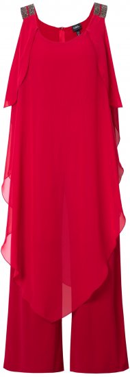 Ulla Popken Layered Chiffon Jumpsuit - Džinsi & Bikses Lielos Izmēros – Plus Size - 