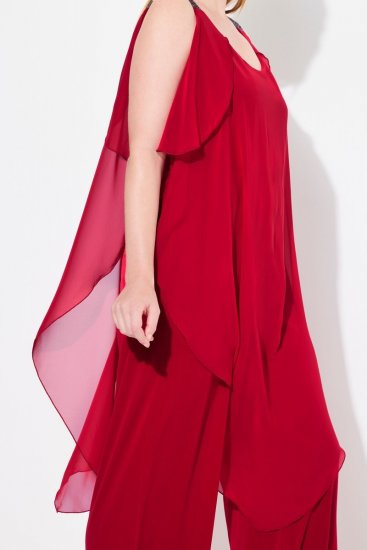 Ulla Popken Layered Chiffon Jumpsuit - Jumpsuit - Kombinezoni Lielos Izmēros