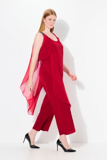 Ulla Popken Layered Chiffon Jumpsuit - Jumpsuit - Kombinezoni Lielos Izmēros