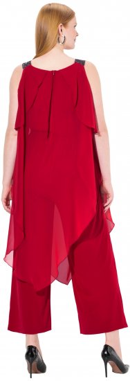 Ulla Popken Layered Chiffon Jumpsuit - Džinsi & Bikses Lielos Izmēros – Plus Size - 