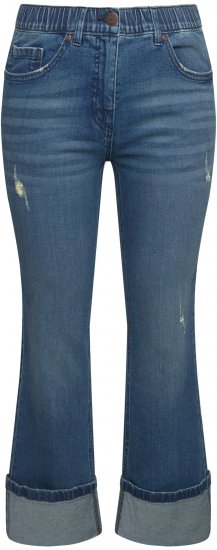 Ulla Popken Wide Cuff Stretch Fit Jeans Blue Denim - Džinsi & Bikses Lielos Izmēros – Plus Size - 