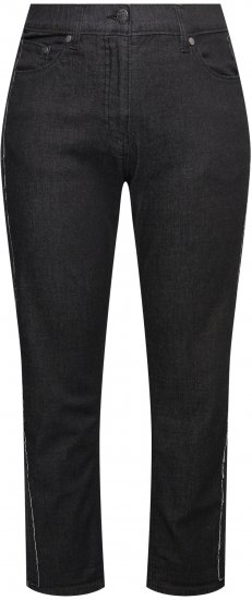 Ulla Popken Raw Denim Stripe Stretch Fit Jeans Black - Džinsi & Bikses Lielos Izmēros – Plus Size - 