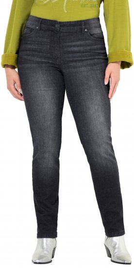 Ulla Popken Rhinestone Detail Stretch Fit Jeans Black - Džinsi & Bikses Lielos Izmēros – Plus Size - 