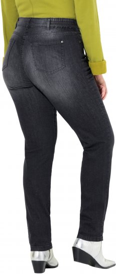 Ulla Popken Rhinestone Detail Stretch Fit Jeans Black - Džinsi & Bikses Lielos Izmēros – Plus Size - 