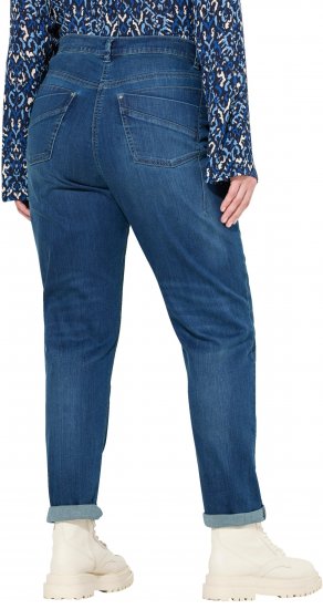 Ulla Popken Rivet Detail Mom Jeans Blue - Džinsi & Bikses Lielos Izmēros – Plus Size - 