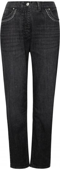 Ulla Popken Rivet Detail Mom Jeans Denim Blue - Džinsi & Bikses Lielos Izmēros – Plus Size - 