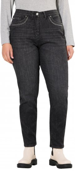 Ulla Popken Rivet Detail Mom Jeans Denim Blue - Džinsi & Bikses Lielos Izmēros – Plus Size - 