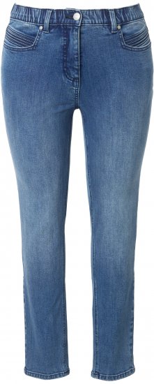 Ulla Popken Decorative Pocket Slim Stretch Jeans Blue Denim - Džinsi & Bikses Lielos Izmēros – Plus Size - 