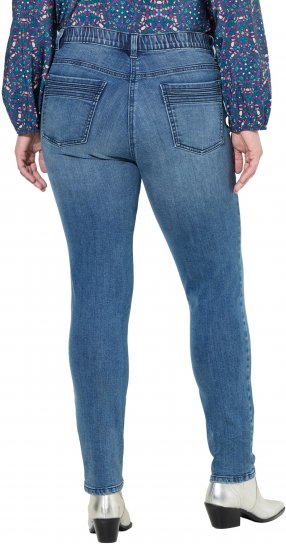 Ulla Popken Decorative Pocket Slim Stretch Jeans Blue Denim - Džinsi & Bikses Lielos Izmēros – Plus Size - 