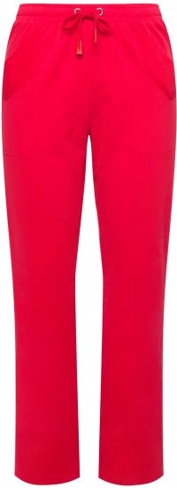 Ulla Popken Elastic Waist Sweatpants Red - Džinsi & Bikses Lielos Izmēros – Plus Size - 