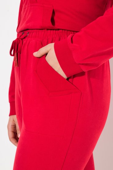 Ulla Popken Elastic Waist Sweatpants Red - Džinsi & Bikses Lielos Izmēros – Plus Size - 