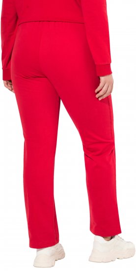 Ulla Popken Elastic Waist Sweatpants Red - Džinsi & Bikses Lielos Izmēros – Plus Size - 