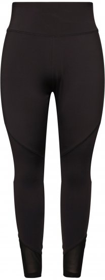 Ulla Popken Mesh Panel Leggings Black - Džinsi & Bikses Lielos Izmēros – Plus Size - 