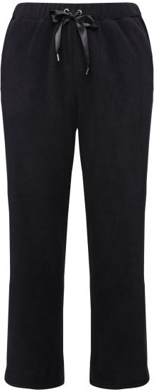 Ulla Popken Fleece Loungewear Pants Black - Džinsi & Bikses Lielos Izmēros – Plus Size - 