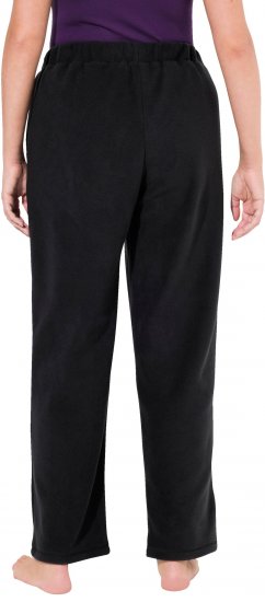 Ulla Popken Fleece Loungewear Pants Black - Džinsi & Bikses Lielos Izmēros – Plus Size - 