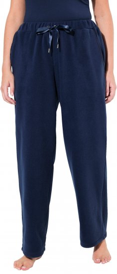 Ulla Popken Fleece Loungewear Pants Night Blue - Džinsi & Bikses Lielos Izmēros – Plus Size - 