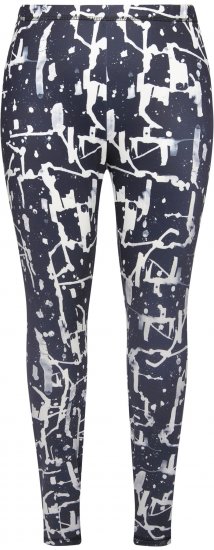 Ulla Popken Quick Drying Abstract Print Leggings Black - Džinsi & Bikses Lielos Izmēros – Plus Size - 