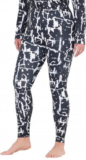 Ulla Popken Quick Drying Abstract Print Leggings Black - Džinsi & Bikses Lielos Izmēros – Plus Size - 