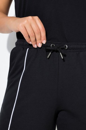 Ulla Popken Tracksuit Pants Black - Bikses - Lielo izmēru bikses sievietēm