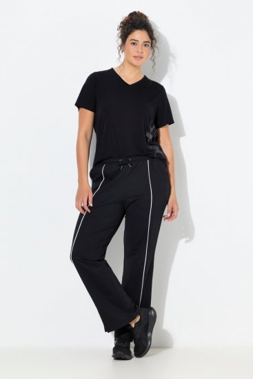 Ulla Popken Tracksuit Pants Black - Bikses - Lielo izmēru bikses sievietēm