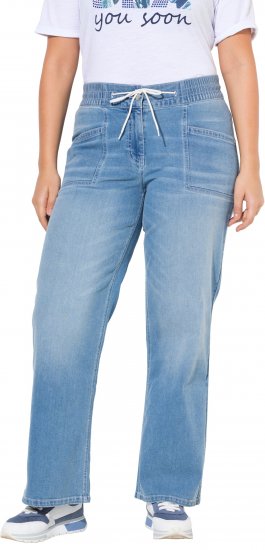 Ulla Popken Patch Pocket Elastic Waist Jeans Blue - Džinsi & Bikses Lielos Izmēros – Plus Size - 