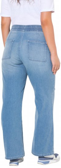 Ulla Popken Patch Pocket Elastic Waist Jeans Blue - Džinsi & Bikses Lielos Izmēros – Plus Size - 