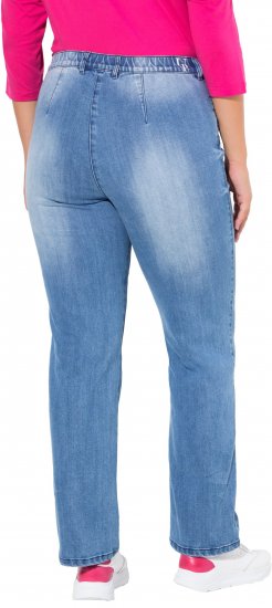Ulla Popken Tapered Leg Lightly Distressed Jeans Blue Denim - Džinsi & Bikses Lielos Izmēros – Plus Size - 