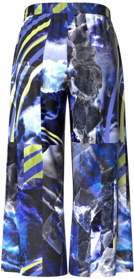 Ulla Popken Blue Stroke Wide Leg Palazzo Pants - Džinsi & Bikses Lielos Izmēros – Plus Size - 
