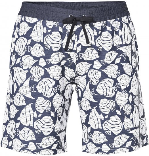 Ulla Popken Angelfish Mesh Shorts Blue - Džinsi & Bikses Lielos Izmēros – Plus Size - 