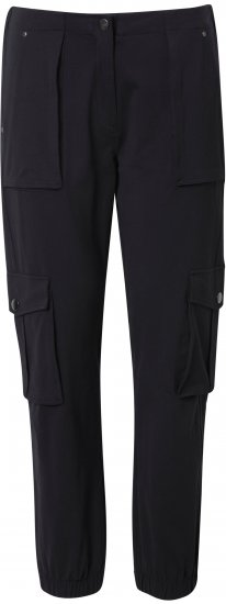 Ulla Popken Elastic Hem Stretch Fit Cargo Pants Black - Džinsi & Bikses Lielos Izmēros – Plus Size - 