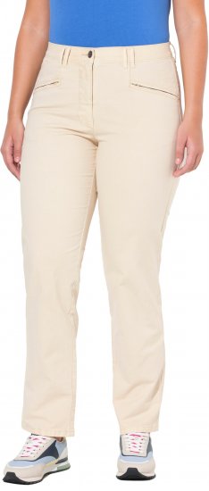 Ulla Popken Tapered Leg Mony Pants Dark Putty - Džinsi & Bikses Lielos Izmēros – Plus Size - 