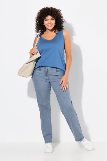 Ulla Popken Tapered Leg Mony Pants Atlantic Blue - Bikses - Lielo izmēru bikses sievietēm