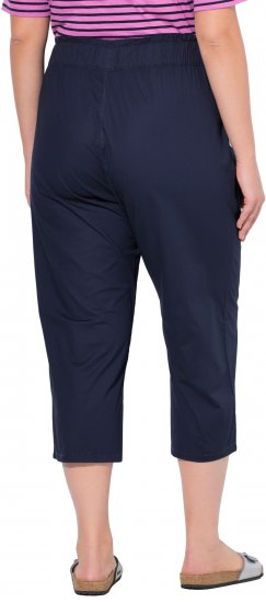 Ulla Popken Stretch Fit Paper Bag Culottes Navy - Džinsi & Bikses Lielos Izmēros – Plus Size - 