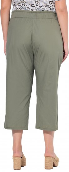 Ulla Popken Stretch Fit Paper Bag Culottes Green - Džinsi & Bikses Lielos Izmēros – Plus Size - 