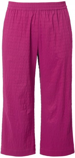 Ulla Popken Textured Elastic Waist Cropped Pants Magnolia Red - Džinsi & Bikses Lielos Izmēros – Plus Size - 