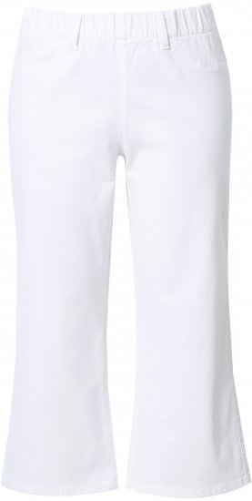 Ulla Popken Wide Leg Twill Mary Fit Culottes White - Džinsi & Bikses Lielos Izmēros – Plus Size - 
