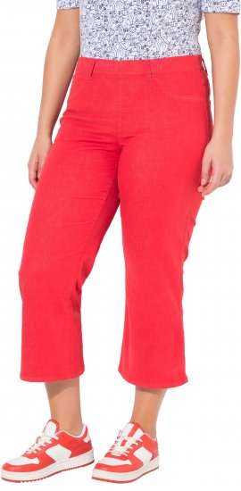 Ulla Popken Wide Leg Twill Mary Fit Culottes Neon Red - Džinsi & Bikses Lielos Izmēros – Plus Size - 