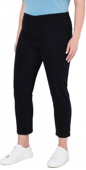 Ulla Popken Cropped Jeggings Black - Džinsi & Bikses Lielos Izmēros – Plus Size - 