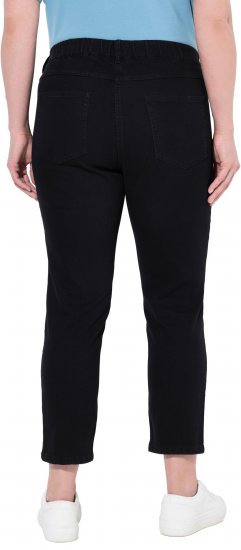 Ulla Popken Cropped Jeggings Black - Džinsi & Bikses Lielos Izmēros – Plus Size - 