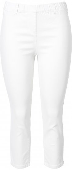 Ulla Popken Cropped Jeggings Snow White - Džinsi & Bikses Lielos Izmēros – Plus Size - 
