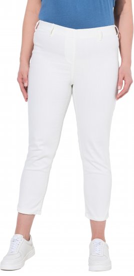 Ulla Popken Cropped Jeggings Snow White - Džinsi & Bikses Lielos Izmēros – Plus Size - 