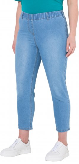 Ulla Popken Cropped Jeggings Light Blue Denim - Džinsi & Bikses Lielos Izmēros – Plus Size - 