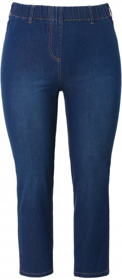 Ulla Popken Cropped Jeggings Blue Denim - Džinsi & Bikses Lielos Izmēros – Plus Size - 