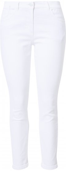 Ulla Popken White Denim Stretch Fit Jeans Snow White - Džinsi & Bikses Lielos Izmēros – Plus Size - 