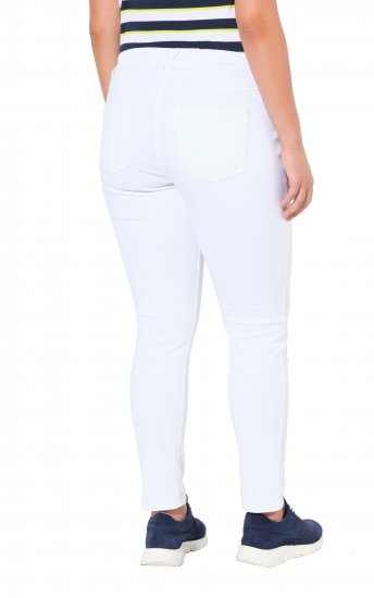 Ulla Popken White Denim Stretch Fit Jeans Snow White - Džinsi & Bikses Lielos Izmēros – Plus Size - 