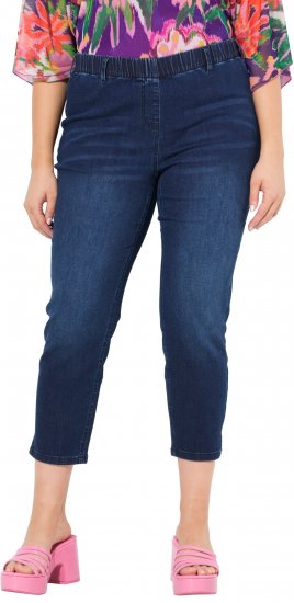 Ulla Popken Cropped Denim Look Stretch Fit Leggings Denim Blue - Džinsi & Bikses Lielos Izmēros – Plus Size - 