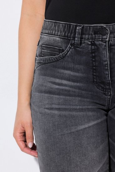 Ulla Popken Raw Edge Stretch Fit Jeans Black - Džinsi - Sieviešu džinsi lielos izmēros